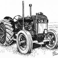 'Standard' Fordson Tractor (Pen & Ink)